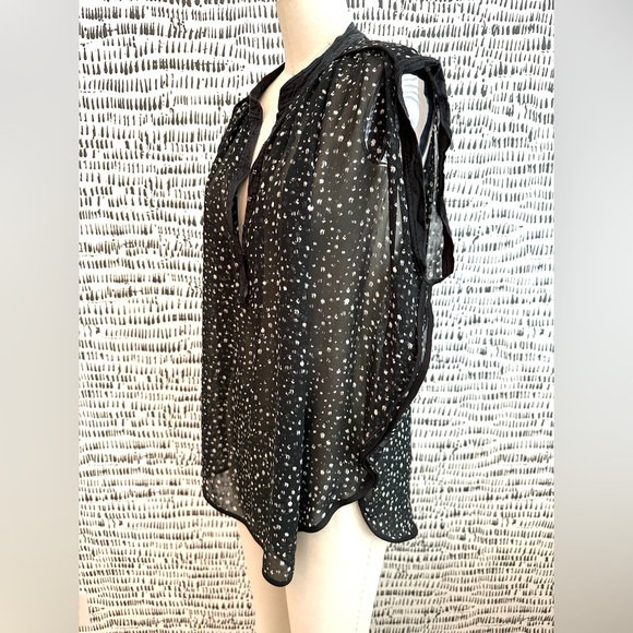 Rebecca Taylor Sheer Sleeveless Blouse. Lovely Details! Size 12. - Picture 6 of 9